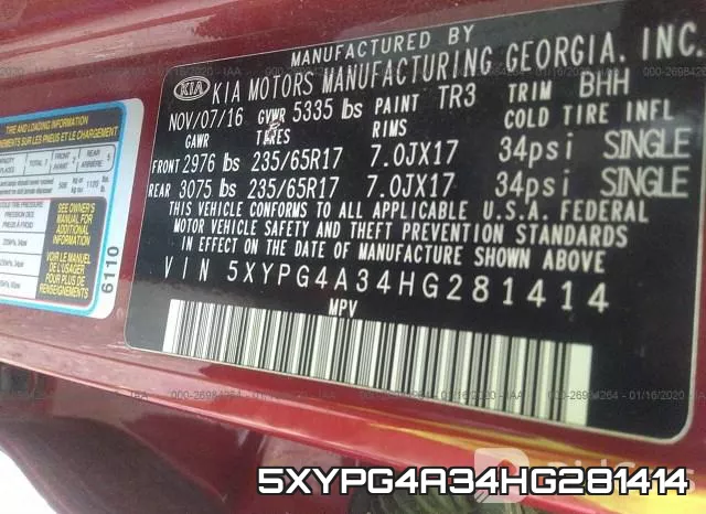 5XYPG4A34HG281414 фото 10