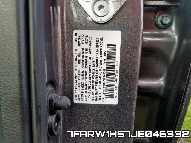 7FARW1H57JE046332 фото 2