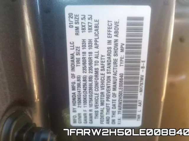 7FARW2H50LE008840 фото 2