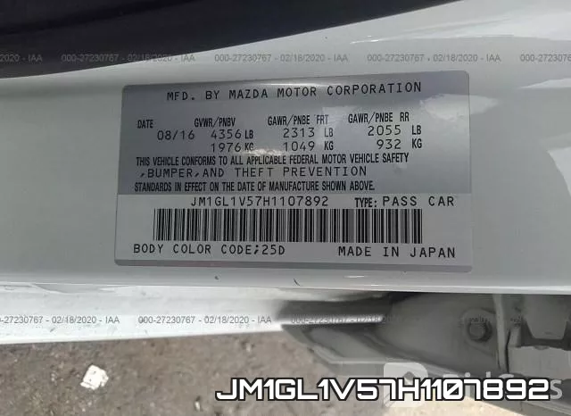 JM1GL1V57H1107892 фото 10