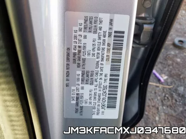 JM3KFACMXJ0347680 фото 2