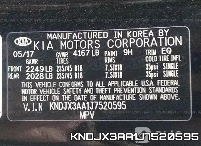 KNDJX3AA1J7520595 фото 10