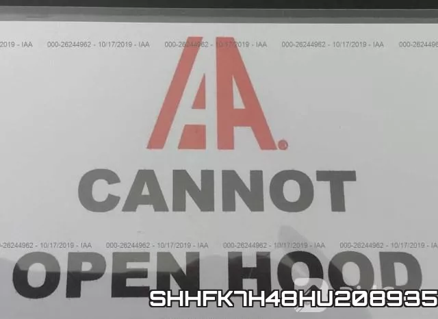 SHHFK7H48HU208935 фото 2