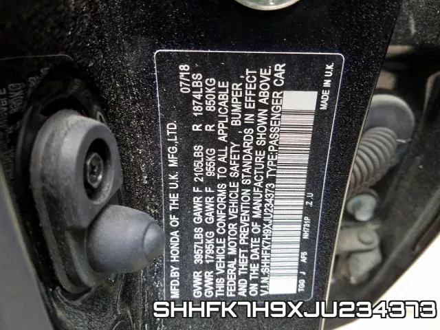 SHHFK7H9XJU234373 фото 2