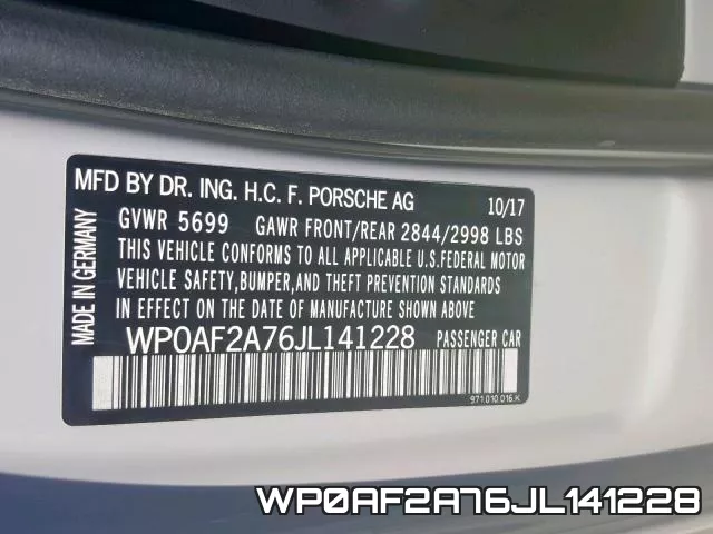 WP0AF2A76JL141228 фото 2