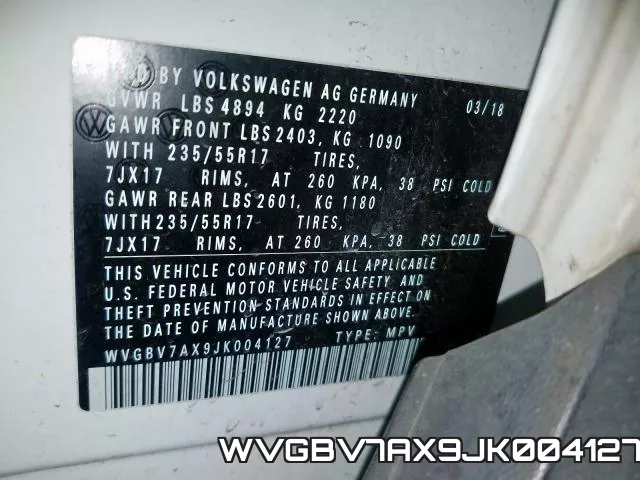 WVGBV7AX9JK004127 фото 2