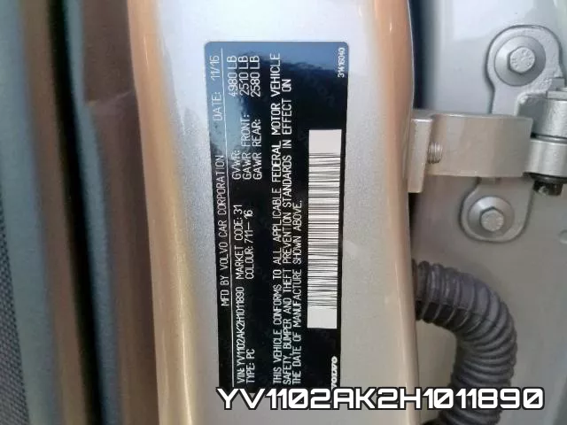 YV1102AK2H1011890 фото 2