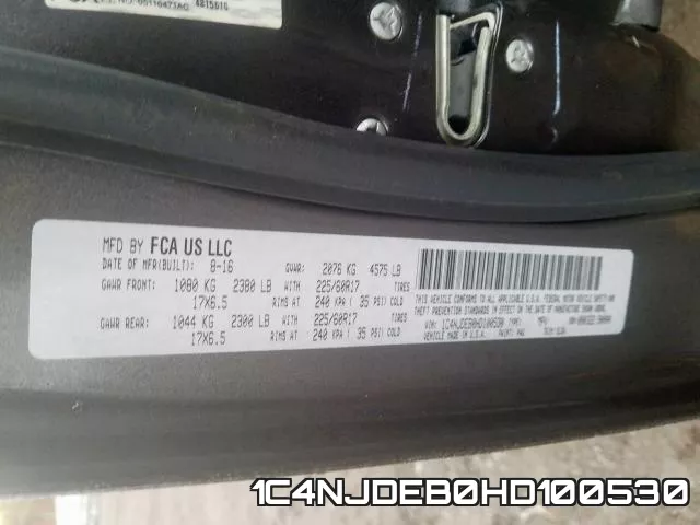 1C4NJDEB0HD100530 фото 2