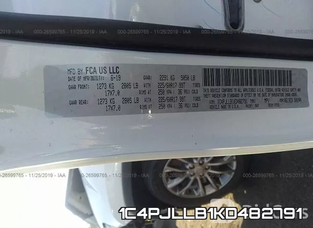 1C4PJLLB1KD482791 фото 10