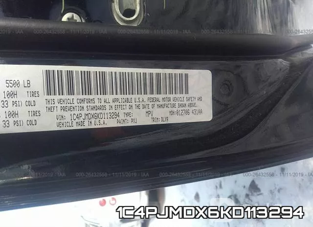 1C4PJMDX6KD113294 фото 10