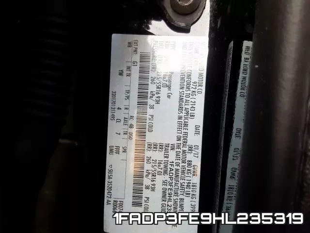 1FADP3FE9HL235319 фото 2