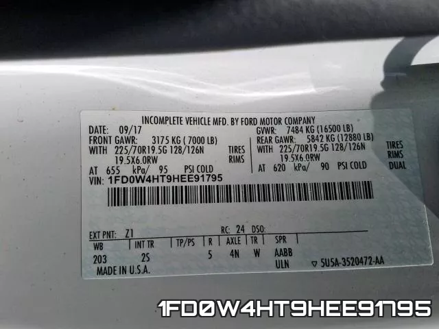 1FD0W4HT9HEE91795 фото 2