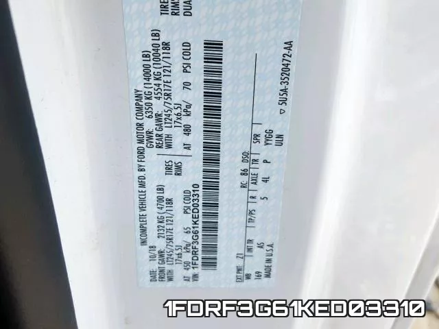 1FDRF3G61KED03310 фото 2