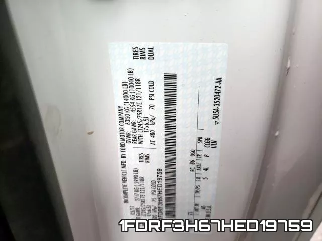 1FDRF3H67HED19759 фото 2