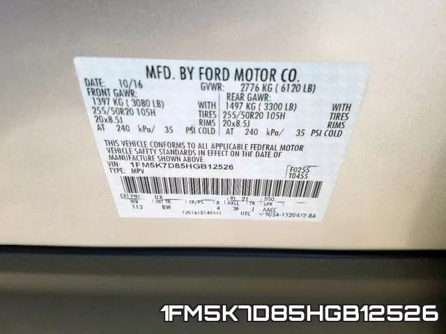 1FM5K7D85HGB12526 фото 2