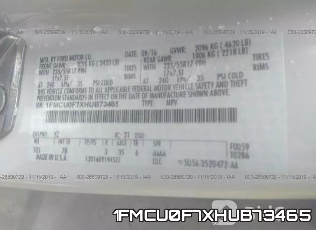 1FMCU0F7XHUB73465 фото 10