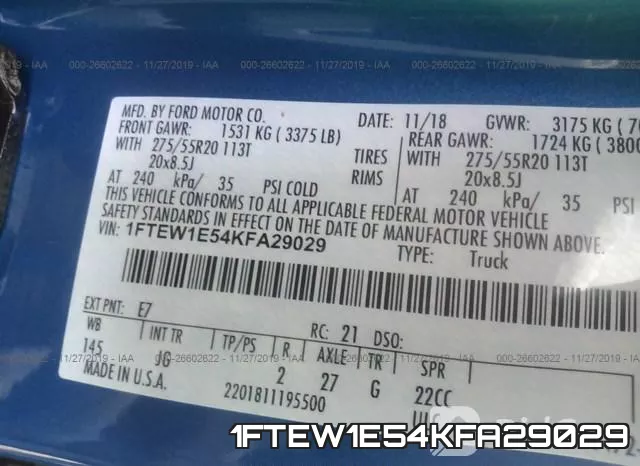 1FTEW1E54KFA29029 фото 10