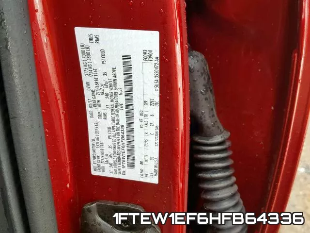 1FTEW1EF6HFB64336 фото 2