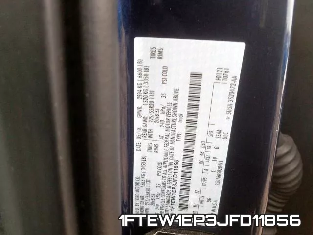 1FTEW1EP3JFD11856 фото 2