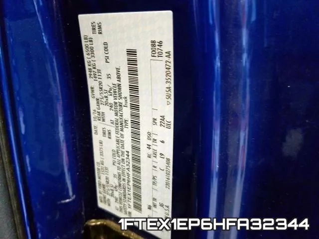 1FTEX1EP6HFA32344 фото 2