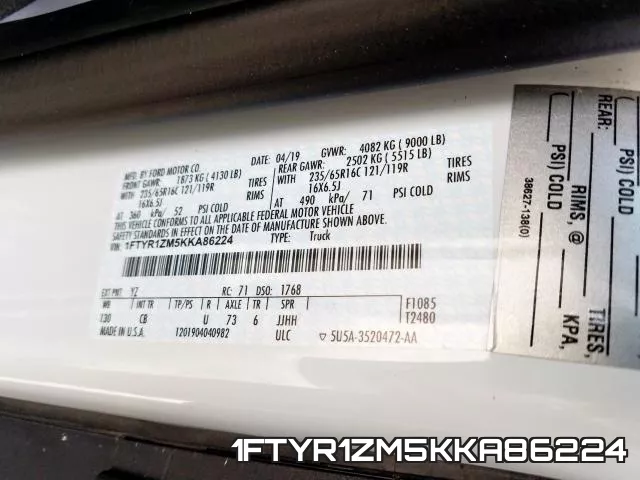 1FTYR1ZM5KKA86224 фото 2