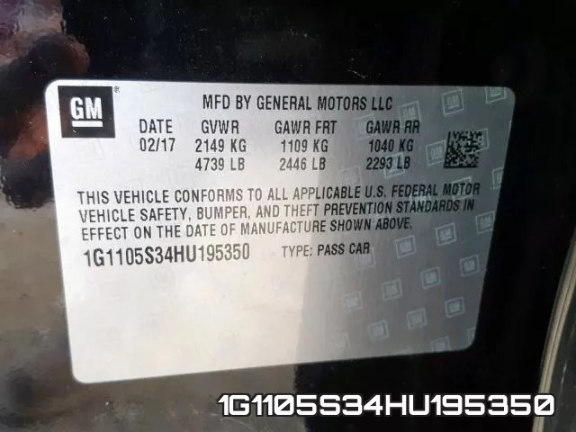 1G1105S34HU195350 фото 2