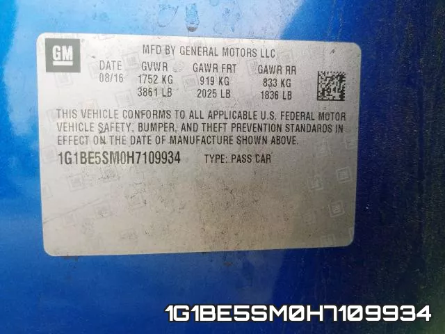 1G1BE5SM0H7109934 фото 2
