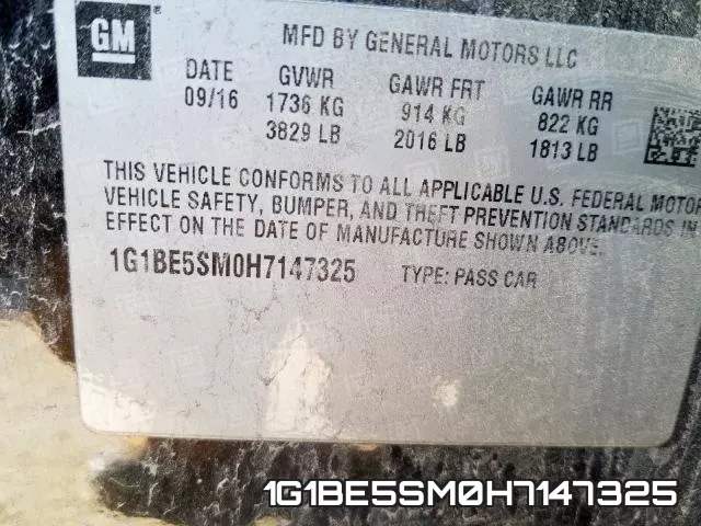 1G1BE5SM0H7147325 фото 2