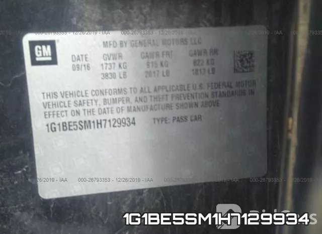 1G1BE5SM1H7129934 фото 10