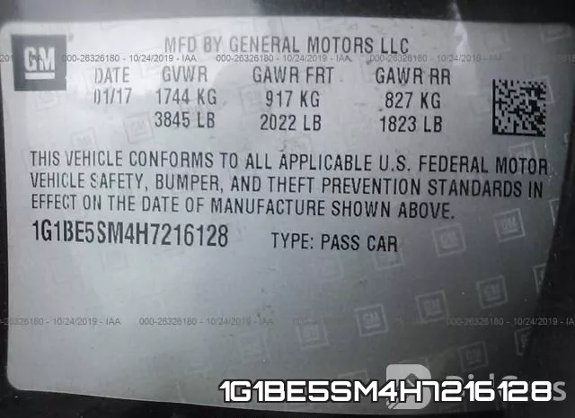 1G1BE5SM4H7216128 фото 10