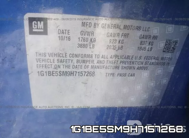 1G1BE5SM9H7157268 фото 10