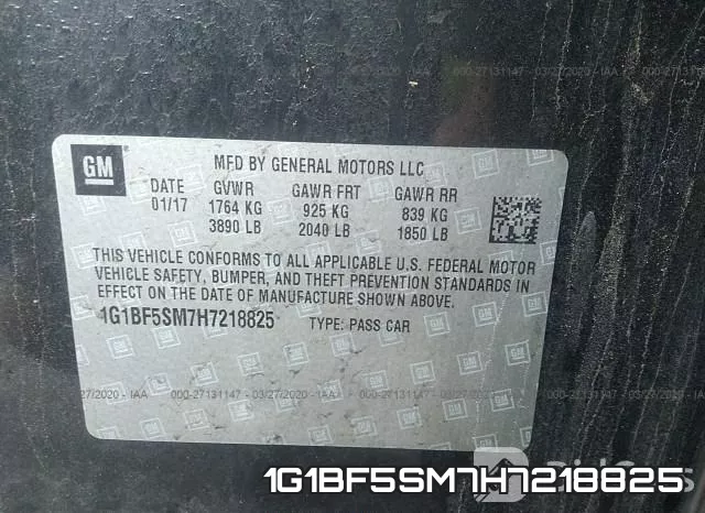 1G1BF5SM7H7218825 фото 10