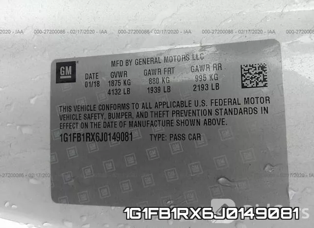 1G1FB1RX6J0149081 фото 9