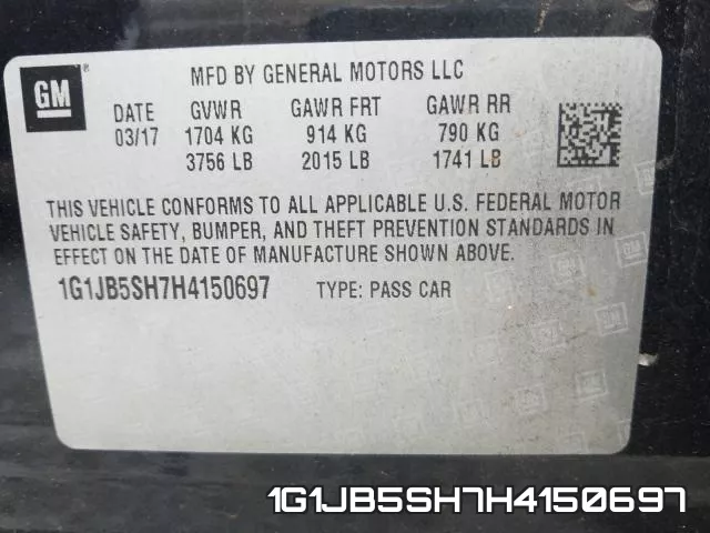 1G1JB5SH7H4150697 фото 2