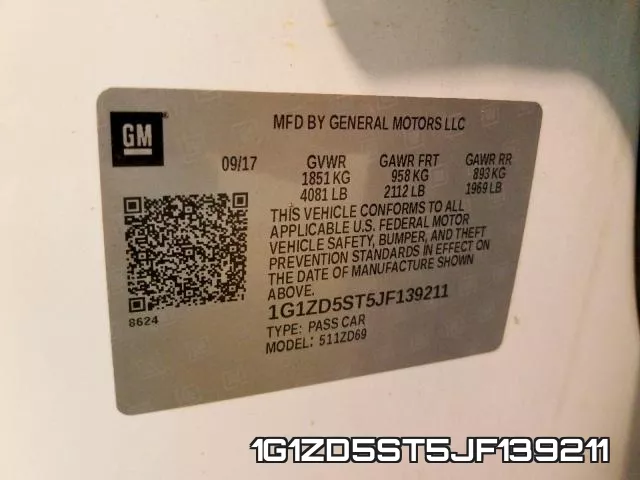 1G1ZD5ST5JF139211 фото 2
