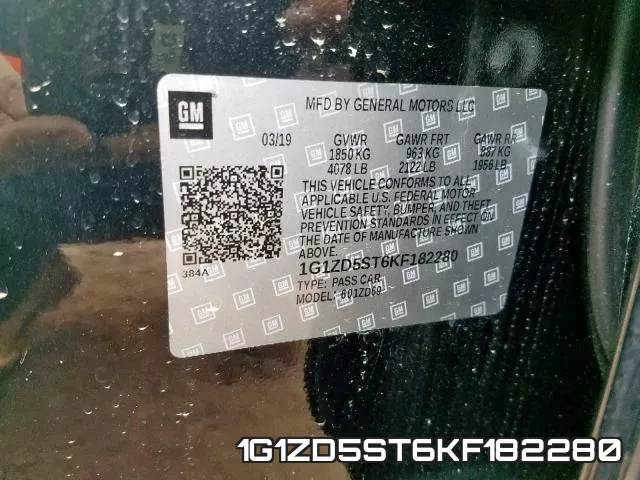 1G1ZD5ST6KF182280 фото 2