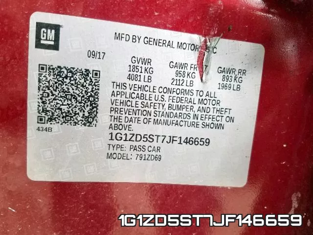 1G1ZD5ST7JF146659 фото 2