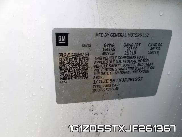 1G1ZD5STXJF261367 фото 2