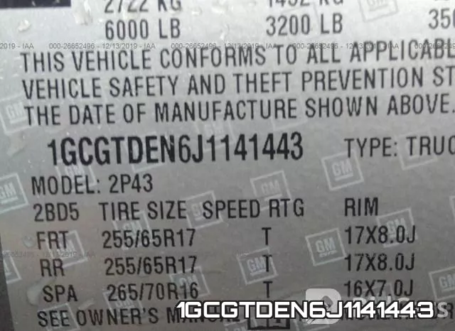 1GCGTDEN6J1141443 фото 10