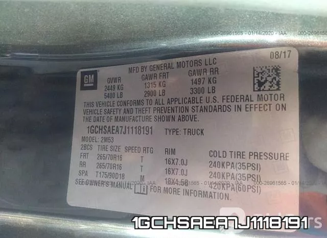 1GCHSAEA7J1118191 фото 10