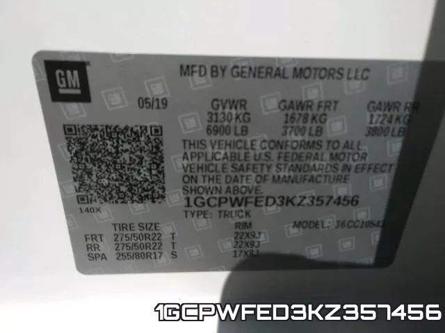 1GCPWFED3KZ357456 фото 2