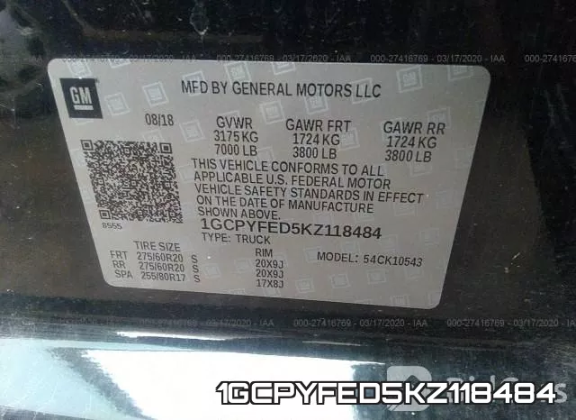 1GCPYFED5KZ118484 фото 10