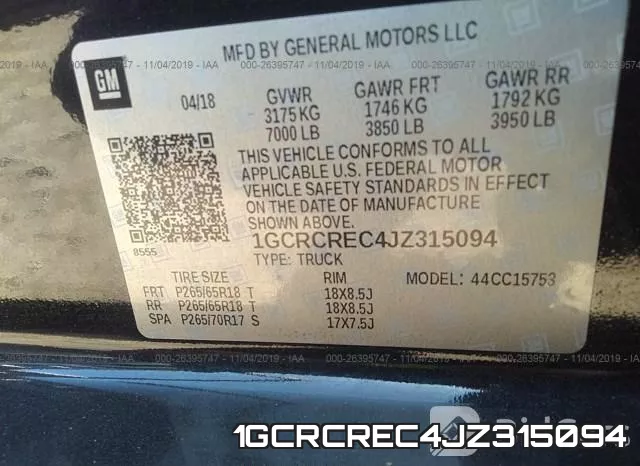 1GCRCREC4JZ315094 фото 10