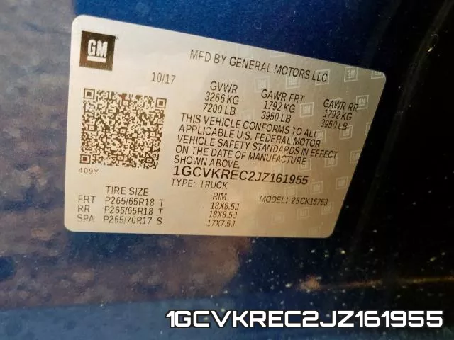 1GCVKREC2JZ161955 фото 2