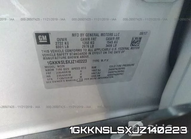 1GKKNSLSXJZ140223 фото 10