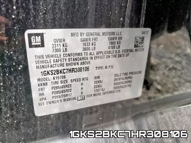1GKS2BKC7HR308106 фото 2