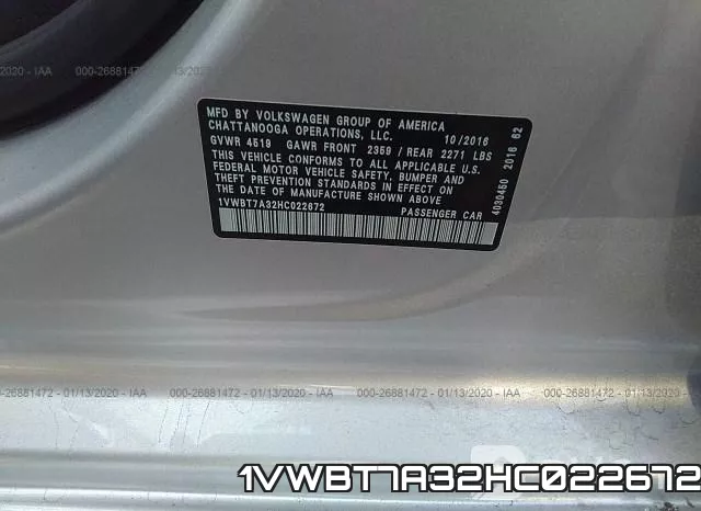 1VWBT7A32HC022672 фото 10