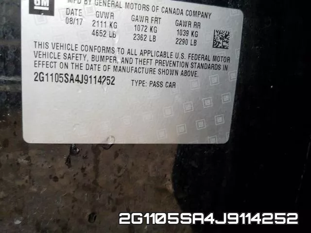 2G1105SA4J9114252 фото 2