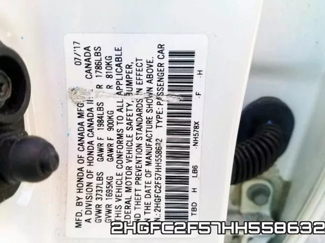 2HGFC2F57HH558632 фото 2