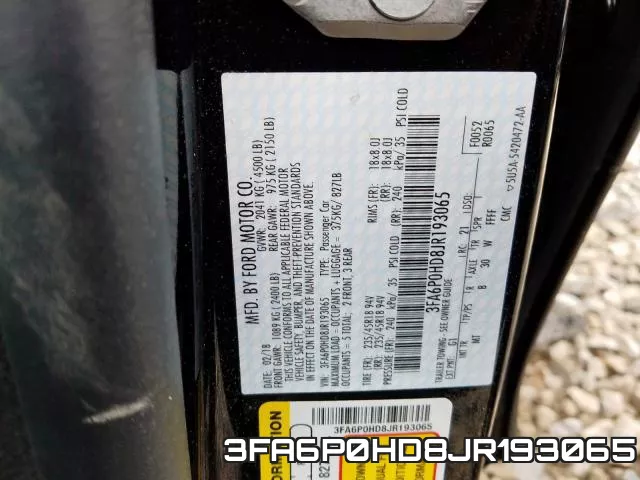 3FA6P0HD8JR193065 фото 2